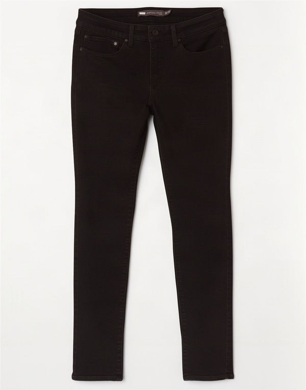 Damskie jeansy Levi's o lekko zakrzywionym kroju, z nowoczesnym wzrostem, W30 L32, czarna bawełna