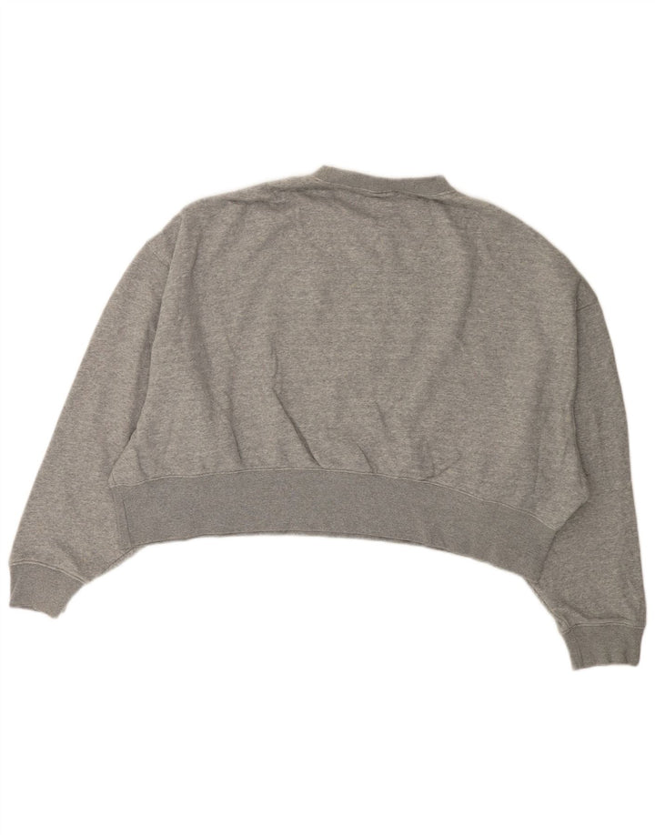 Damski sweter oversize NIKE Crop UK 14, średnioszary, bawełniany