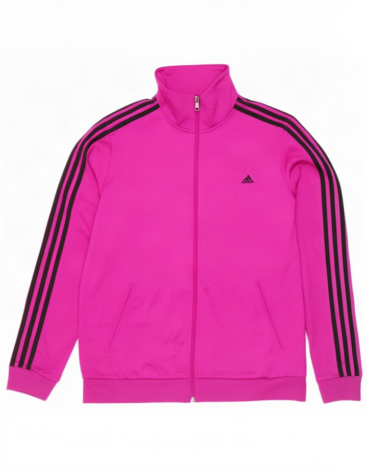 Damska kurtka dresowa Adidas UK 16/18, duża, różowa, poliester