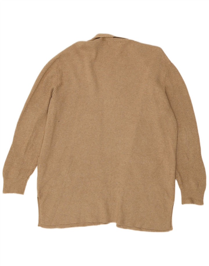 Sweter damski Marks & Spencer Longline Open Cardigan UK 16, duży, beżowy