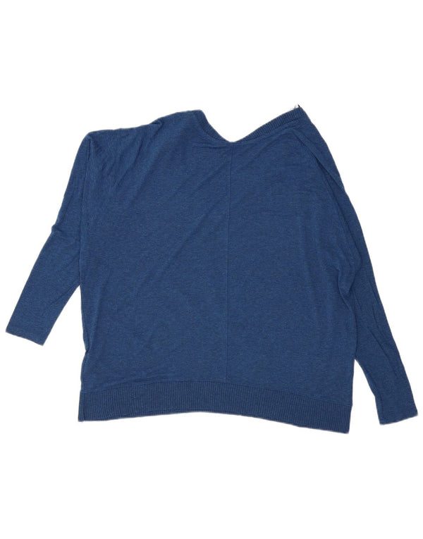 Damski top oversize Zara z długim rękawem UK 14, średni niebieski, wiskoza