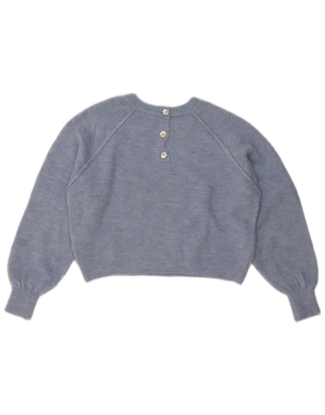 Sweter damski ZARA Crop Oversize z okrągłym dekoltem UK 10 Small Blue
