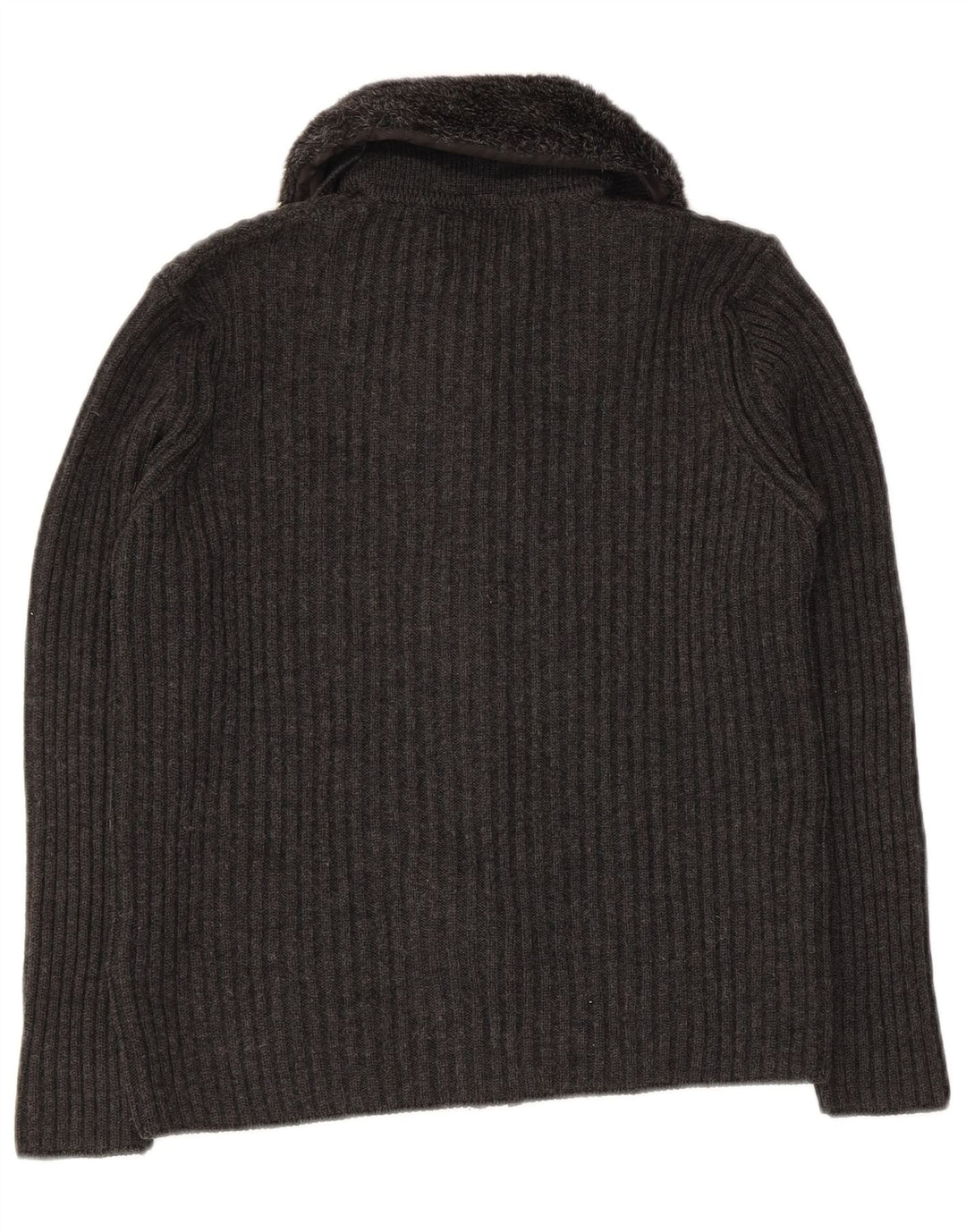 Marks & Spencer Damski sweter kardigan UK 12 Średni szary akryl