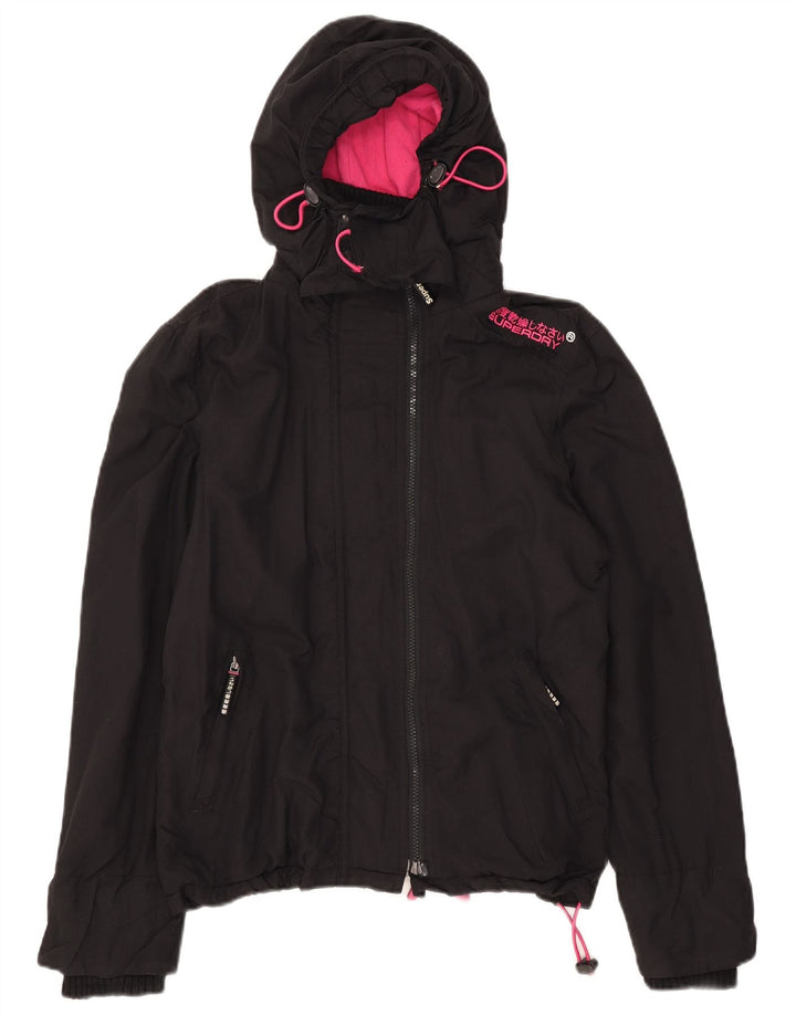 Damska wiatrówka Superdry Graphic UK 14, średnia czarna