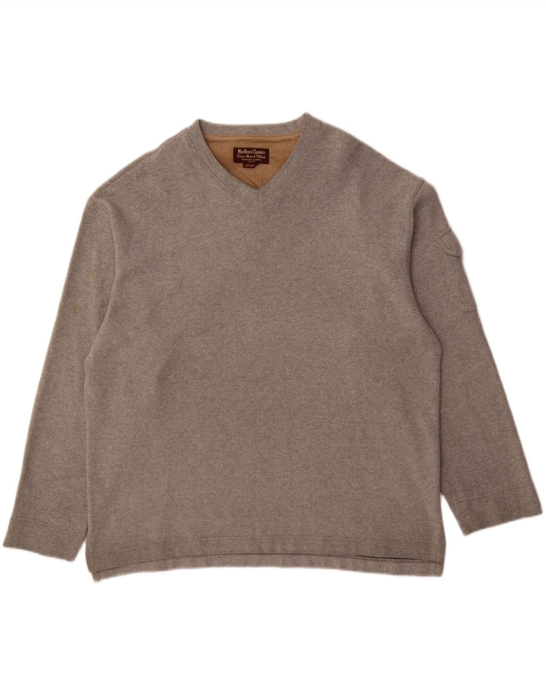 MARLBORO CLASSICS Mens Sweatshirt Jumper 2XL Grey Cotton Vintage Marlboro Classics and Second-Hand Marlboro Classics from Messina Hembry 