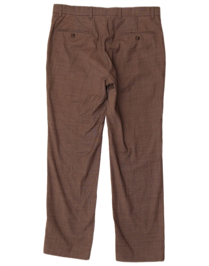 Męskie proste spodnie garniturowe TOMMY HILFIGER W35 L30 Szary poliester