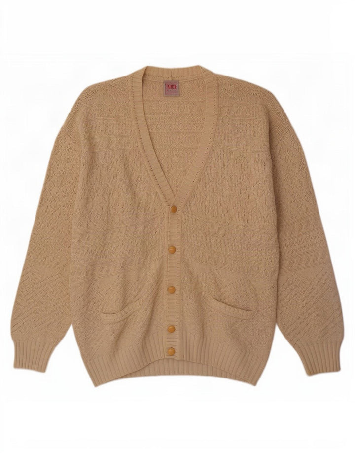 Think różowy męski sweter kardigan IT 54 XL, beżowa bawełna