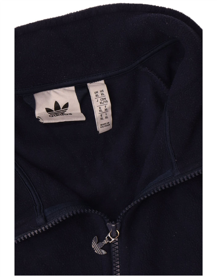Męska kurtka polarowa ADIDAS Graphic UK 42 XL, granatowa, poliester