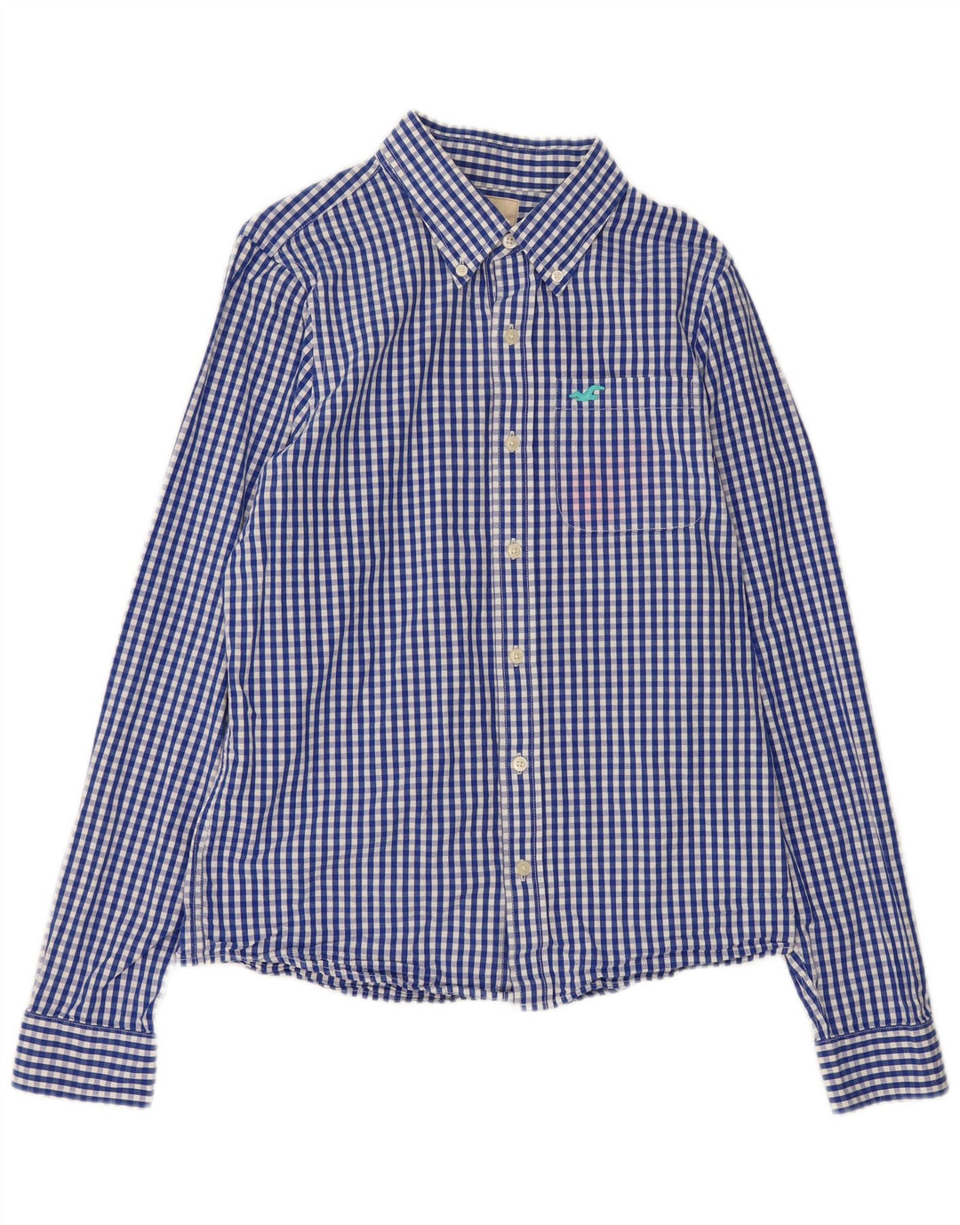 HOLLISTER Mens Shirt XL Blue Check Cotton