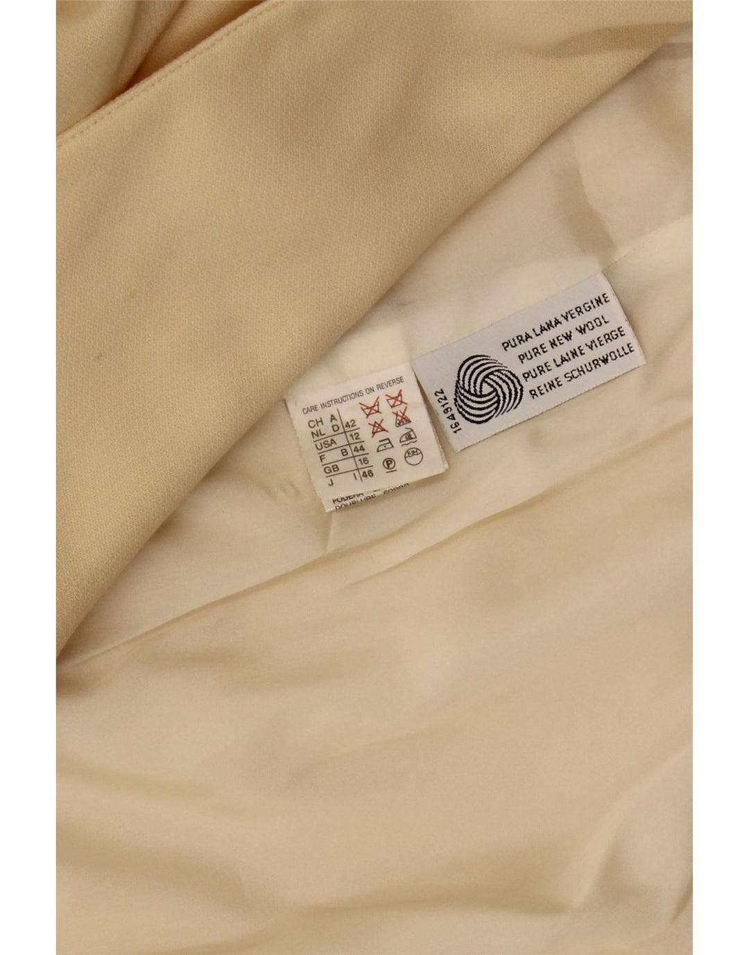 MARELLA Damska marynarka dwurzędowa UK 16, duża, żółta wełna