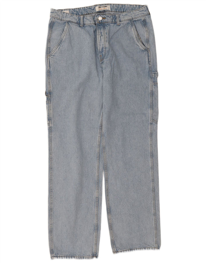 Męskie jeansy Cargo Straight W36 L34 Only & Sons, niebieskie, bawełniane