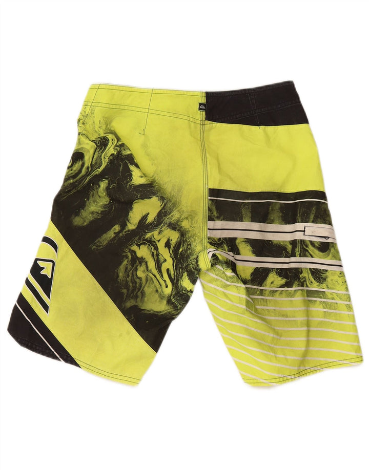 QUIKSILVER Mens Swimming Shorts Medium Yellow Colourblock