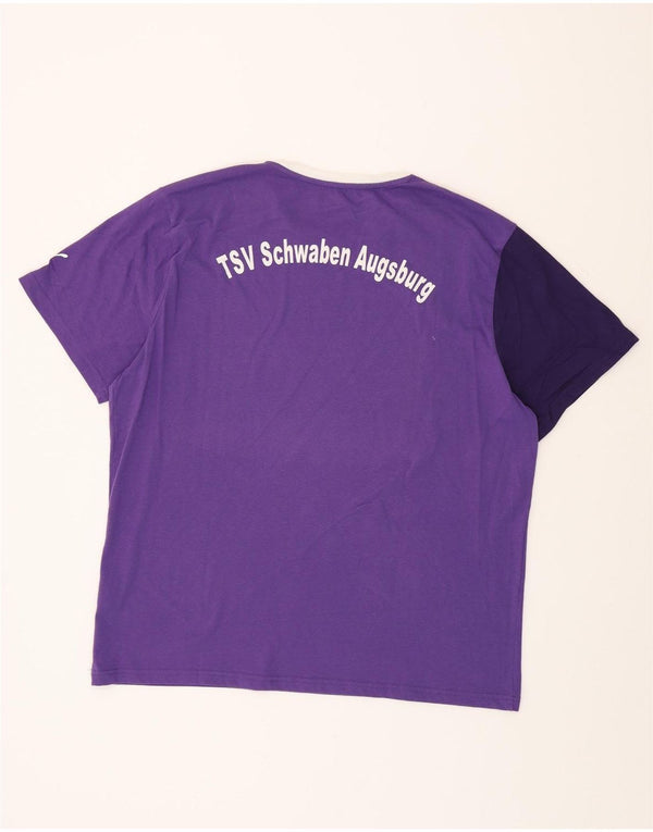 Męska koszulka z grafiką PUMA, top XL, fioletowy, poliester z blokami kolorów