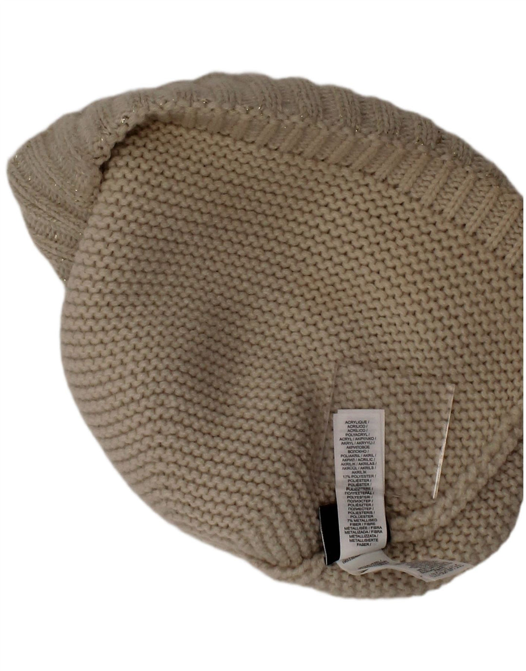 Damska czapka Nike z dzianiny Bobble w jednym rozmiarze, beżowa, akrylowa, nowoczesna