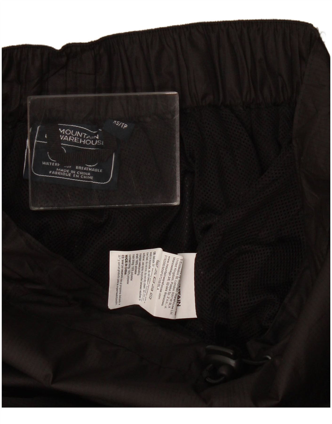 Wodoodporne spodnie damskie Mountain Warehouse UK 6 XS, czarny poliester