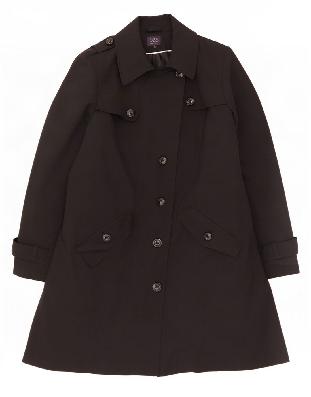 Marks & Spencer Damski trencz UK 20 2XL Czarny poliester