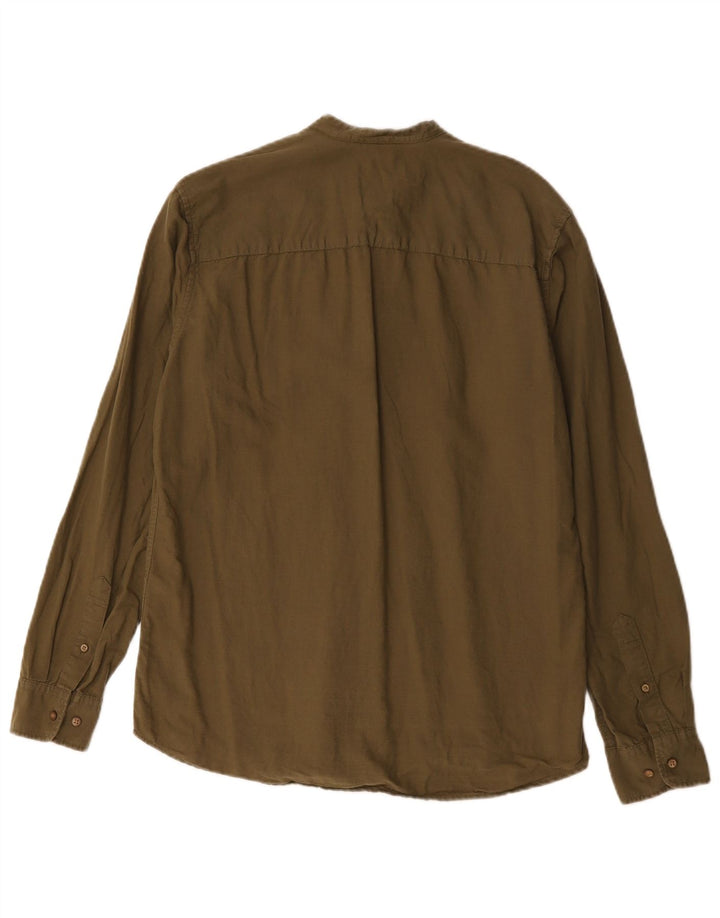 Męska koszula pulowerowa Jack & Jones Premium Slim, średnia, bawełniana khaki