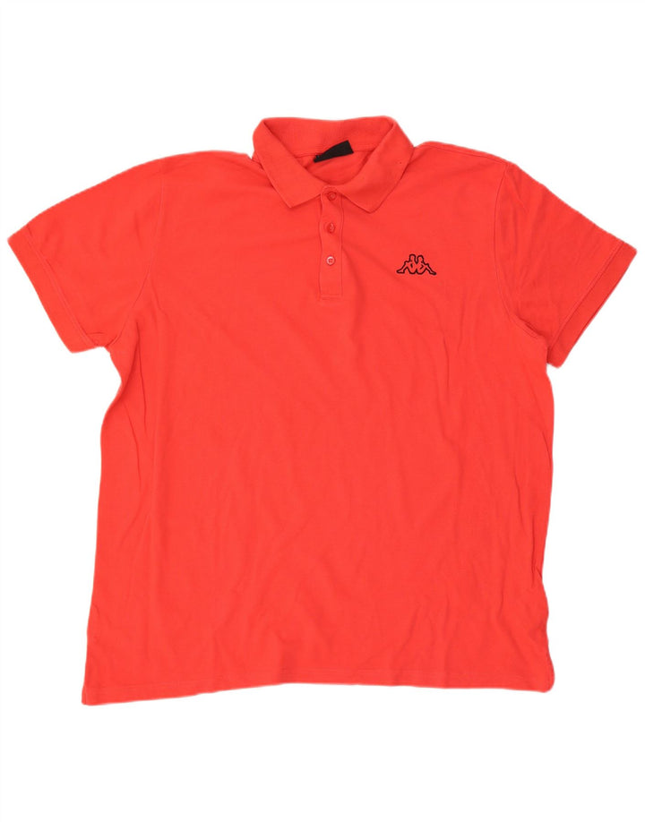 Męska koszulka polo Kappa 2XL czerwona bawełniana