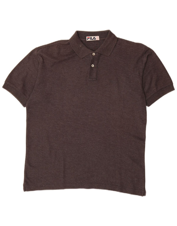 Męska koszulka polo FILA IT 48 Średniobrązowa bawełniana