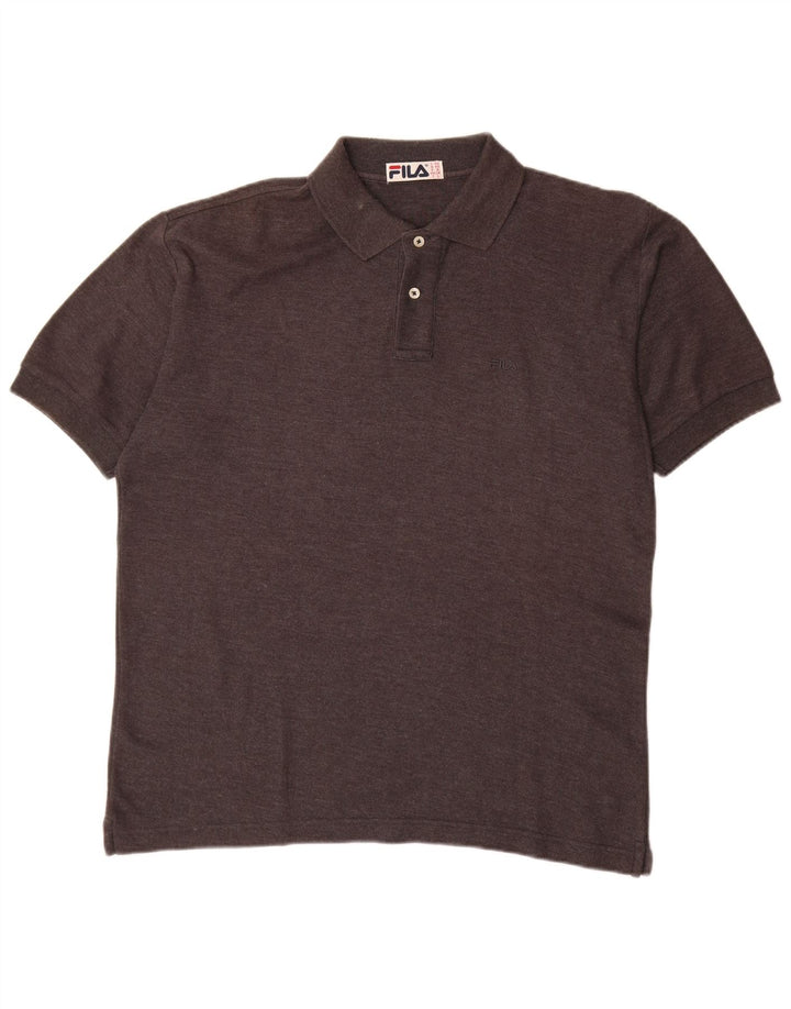 Męska koszulka polo FILA IT 48 Średniobrązowa bawełniana