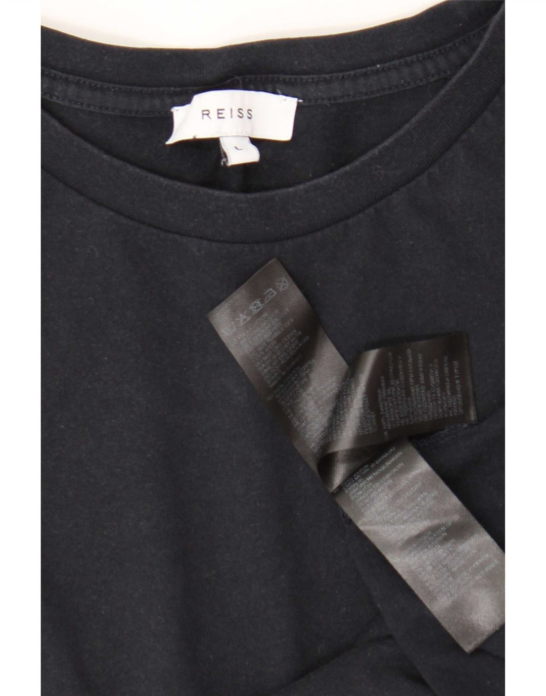 T-shirt męski Reiss, duży, czarny, bawełniany