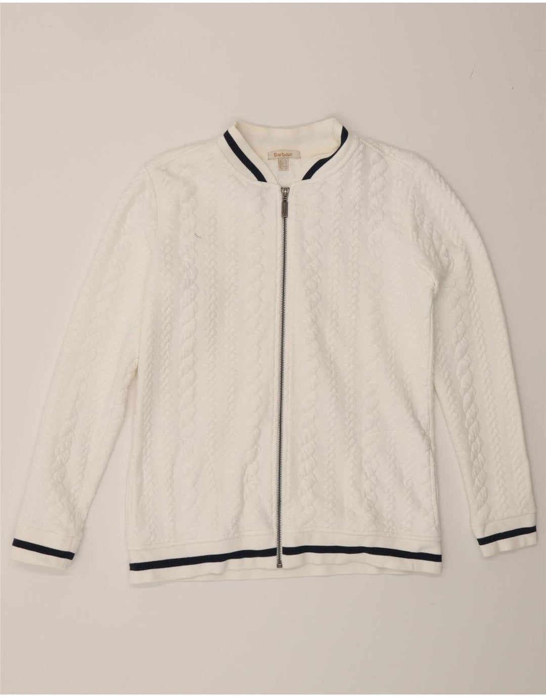 BARBOUR Womens Cardigan Sweater UK 10 Small White