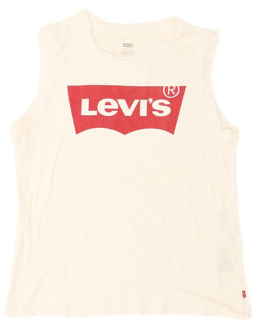 Męska koszulka z grafiką Levi's, średnia, biała bawełna