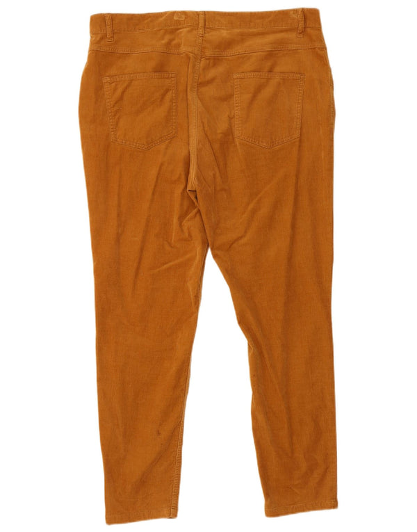 Marks & Spencer Damskie spodnie sztruksowe slim UK 18 XL W38 L28 Brązowe bawełniane