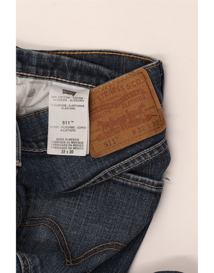 Męskie jeansy Levi's 511 Slim W32 L30 Niebieska bawełna