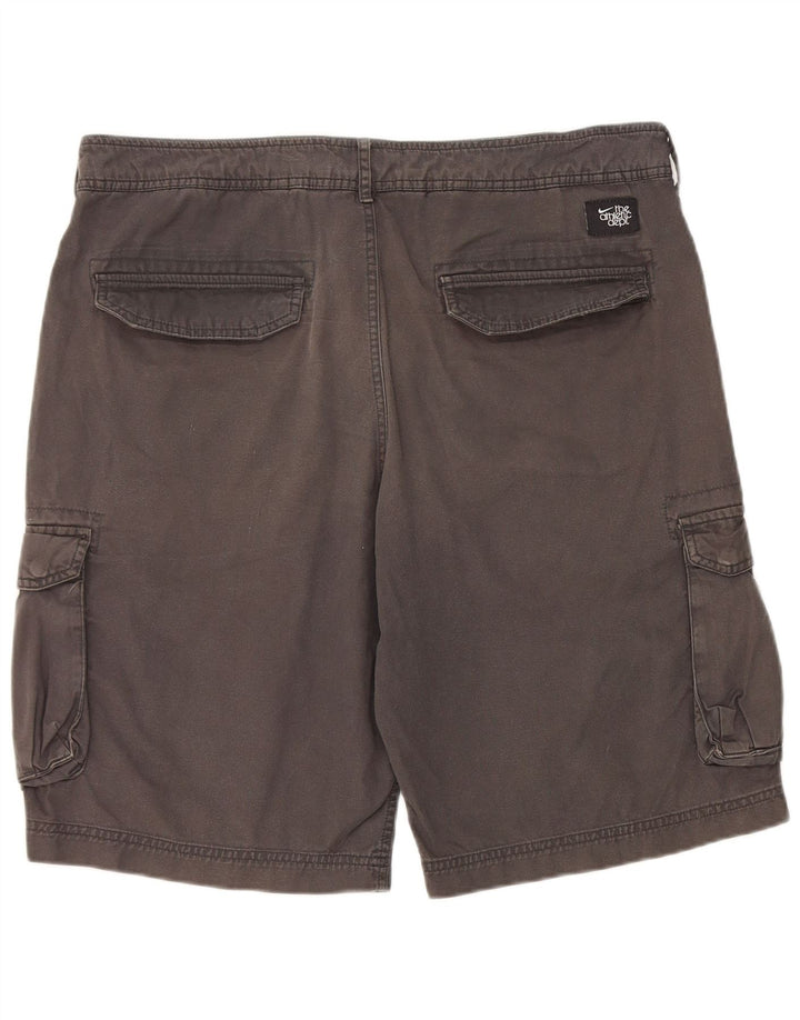 Męskie spodenki cargo Nike W34, duże, szare, bawełniane