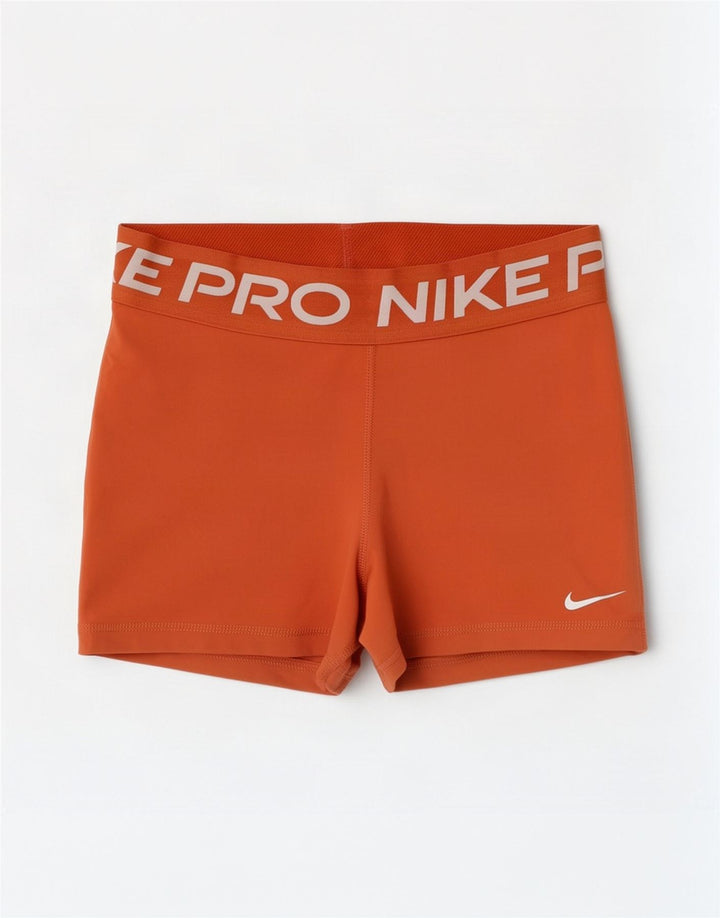 Damskie spodenki sportowe Nike Dri Fit Graphic UK 8, małe, pomarańczowe, poliestrowe