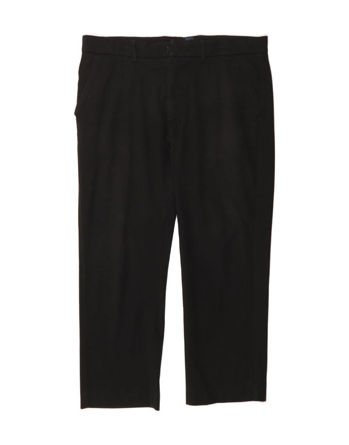 TRUSSARDI Womens Straight Chino Trousers W38 L29 Black Polyester Vintage Trussardi and Second-Hand Trussardi from Messina Hembry 
