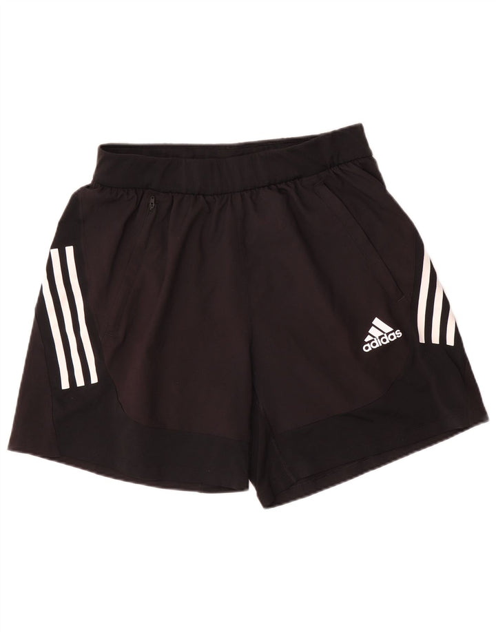 Męskie spodenki sportowe Adidas, średni czarny poliester z blokami kolorów