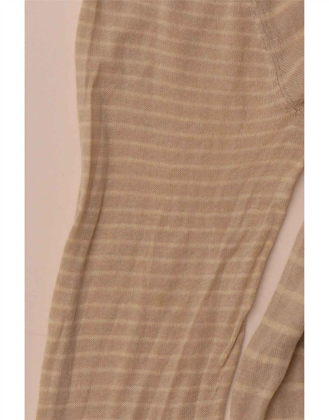 WHITE STUFF Damski sweter kardigan UK 14, duży, lniany w beżowe paski