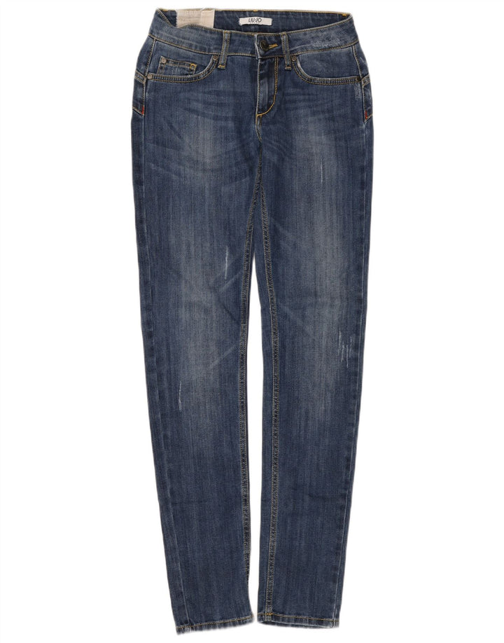 Damskie jeansy skinny Liu Jo W26 L31 Niebieskie