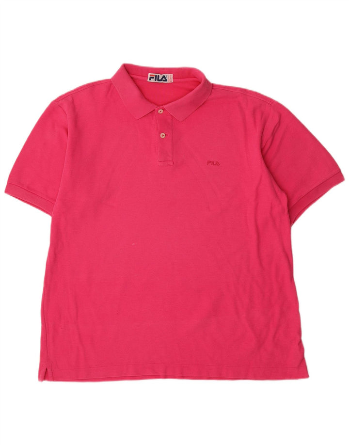 Męska koszulka polo Fila IT 52, duża, różowa, bawełniana