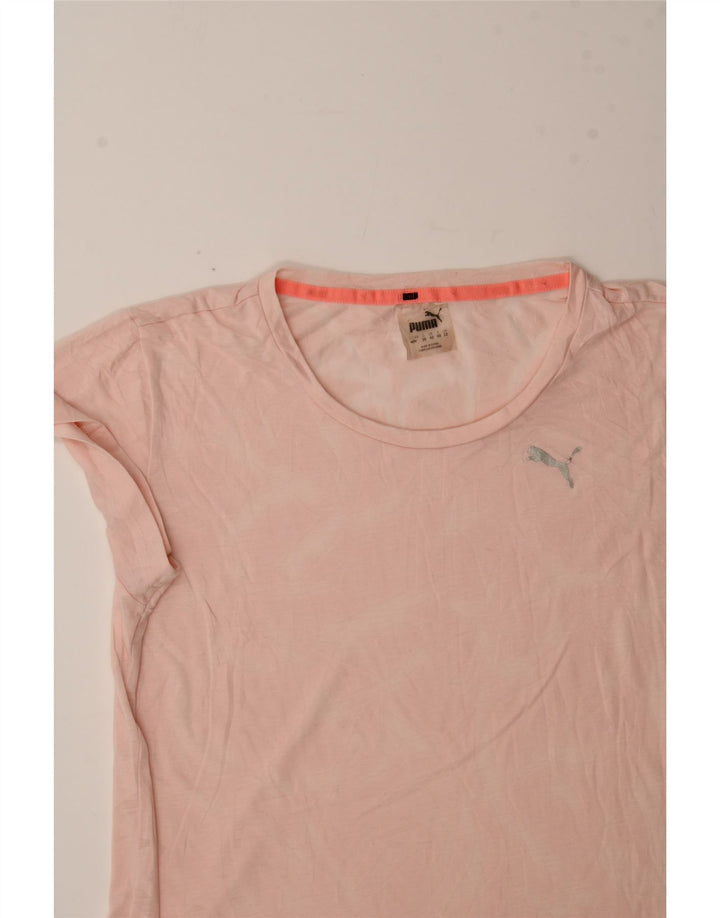 PUMA Womens T-Shirt Top UK 12 Medium Pink Tie Dye Vintage Puma and Second-Hand Puma from Messina Hembry 