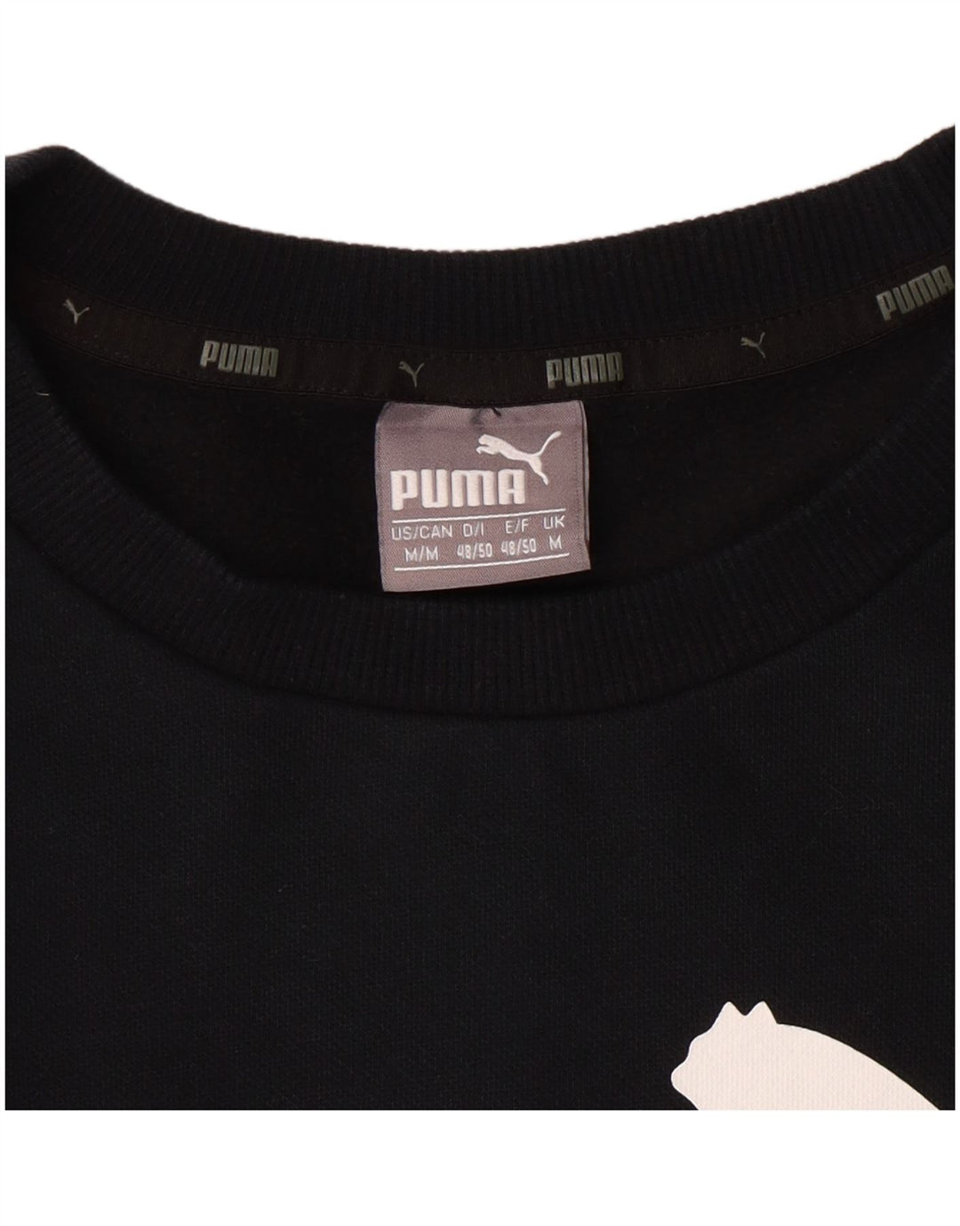 PUMA Mens Graphic Sweatshirt Jumper Medium Black Cotton