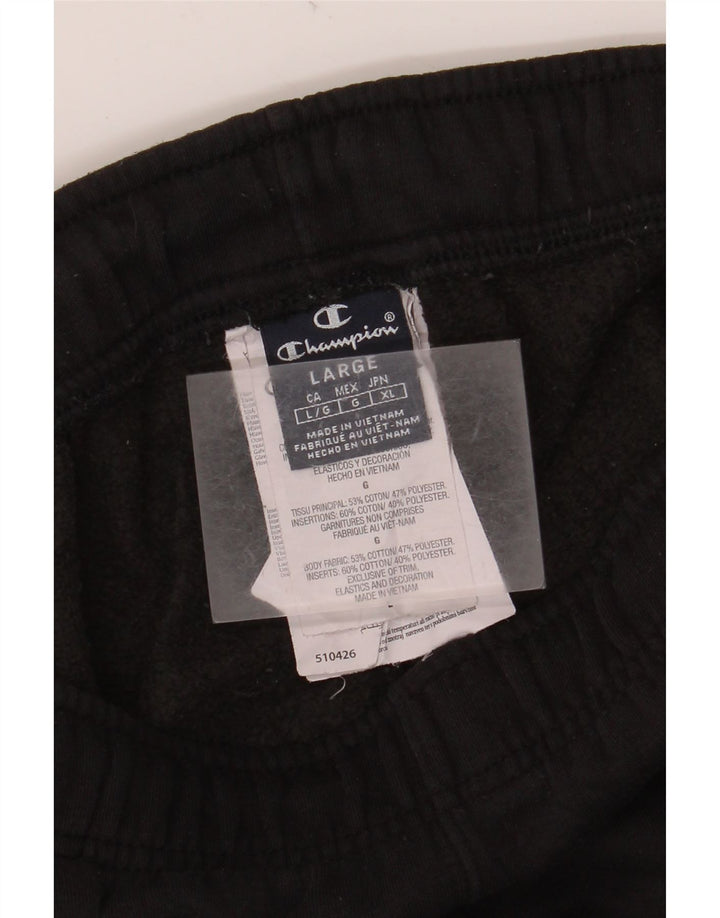 Męskie spodnie dresowe CHAMPION, duże, czarne, bawełniane