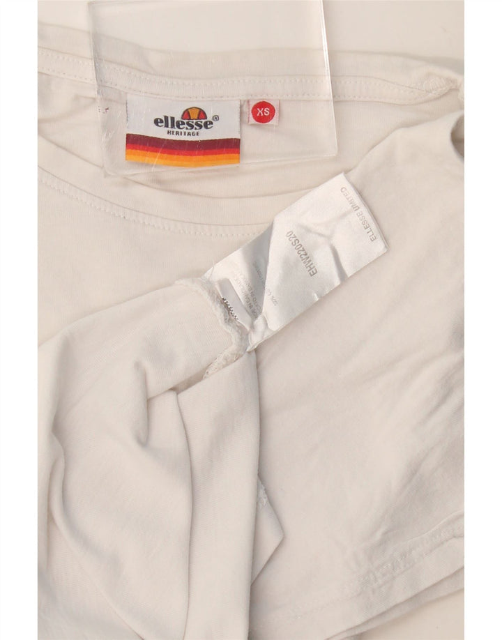 Damski T-shirt z grafiką oversize ELLESSE Heritage, UK 6 XS, biały