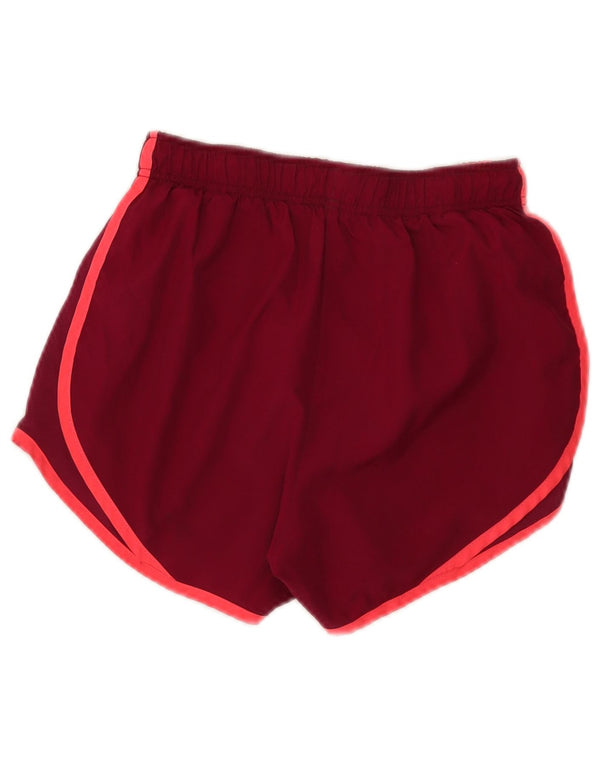 Damskie spodenki sportowe Nike Dri Fit UK 4 XS Burgundowy poliester z blokami kolorów
