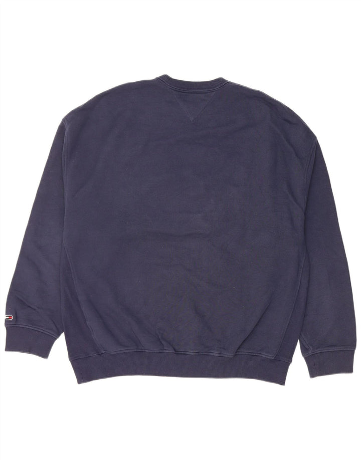 Męski sweter Tommy Hilfiger Graphic o swobodnym kroju, średni granatowy
