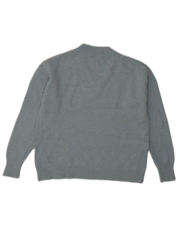 Damski sweter Massimo Dutti z dekoltem w kształcie litery V, UK 14, średni niebieski poliamid