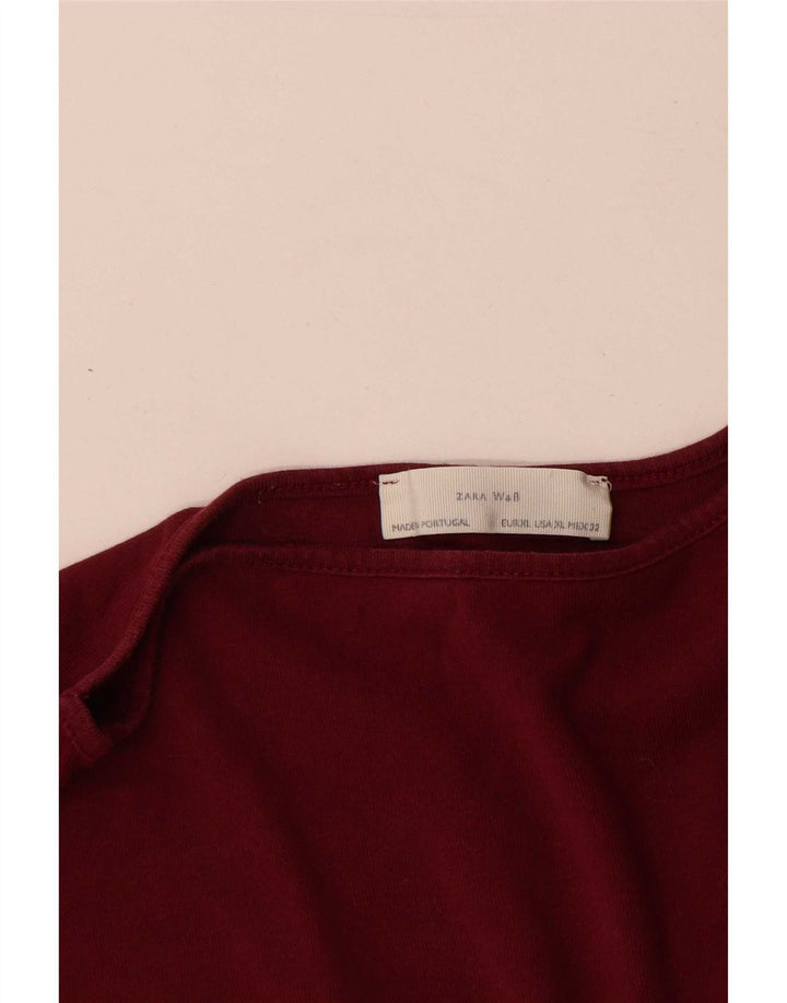 Damski top Zara z rękawem 3/4, UK 18 XL, czerwony