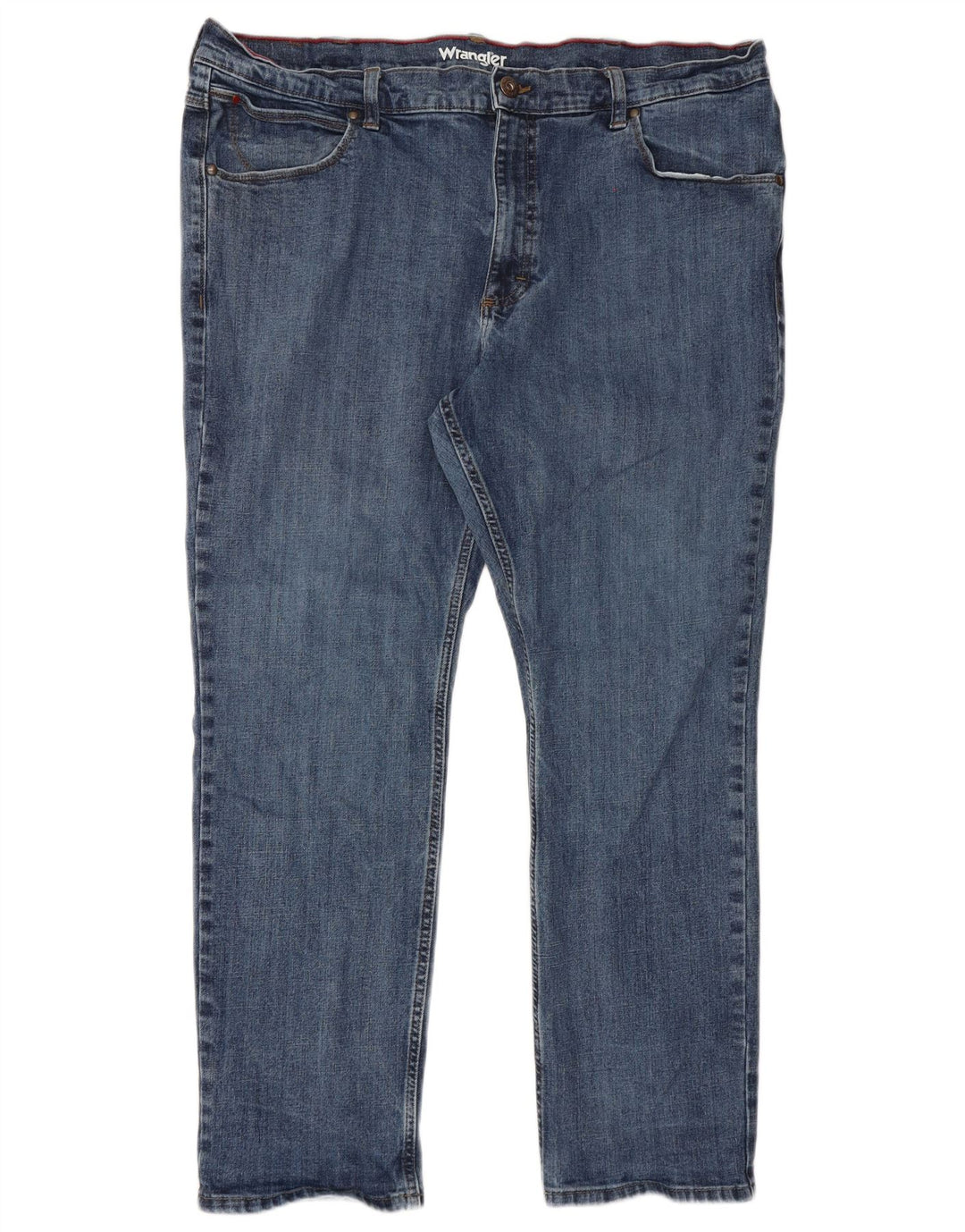 Męskie jeansy Wrangler o prostym kroju W42 L30, niebieskie, bawełniane