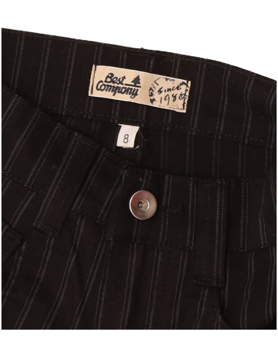 Spodnie dziewczęce BEST COMPANY 7-8 lat W24 L25 Czarne prążki