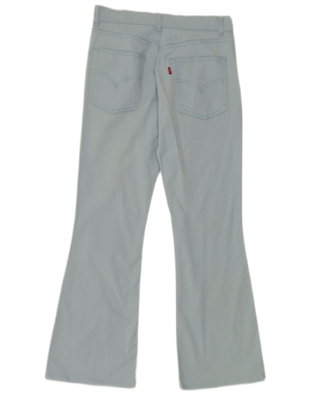 Damskie spodnie typu casual Bootcut W28 L30, niebieska bawełna