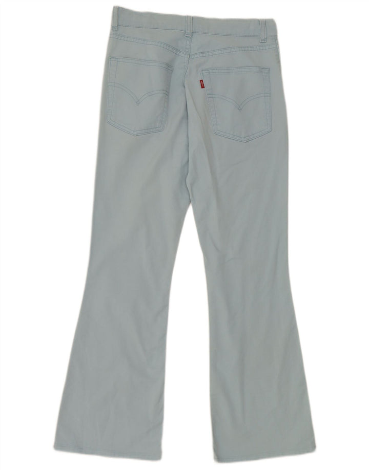 Damskie spodnie typu casual Bootcut W28 L30, niebieska bawełna