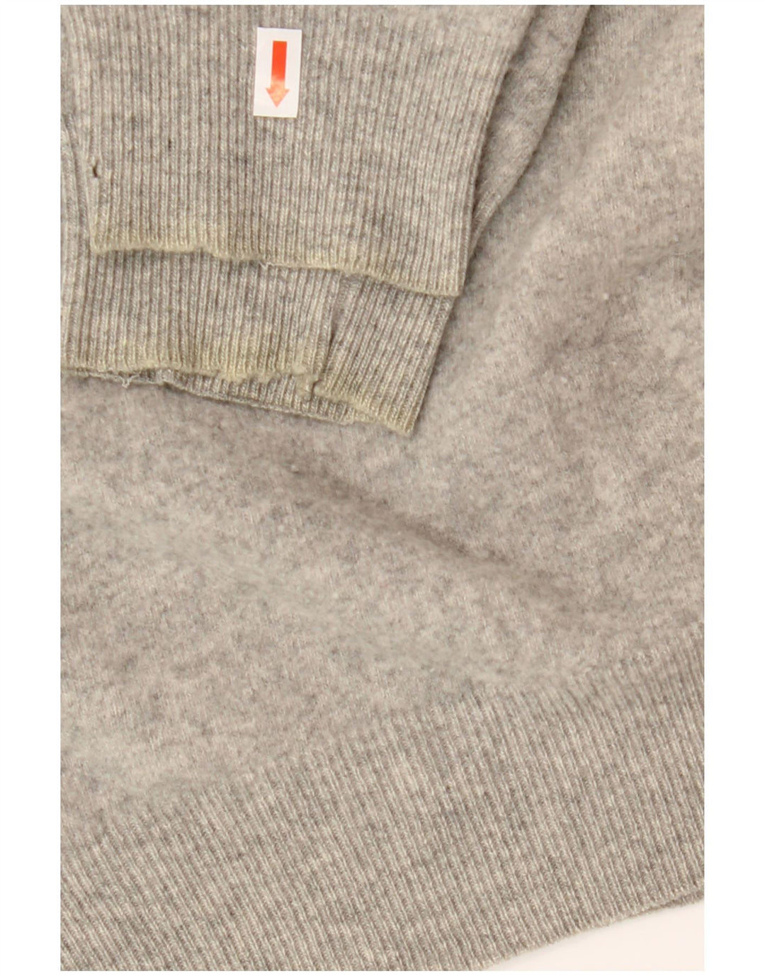 Sweter damski Gant z dekoltem w kształcie litery V, UK 18 XL, szara wełna