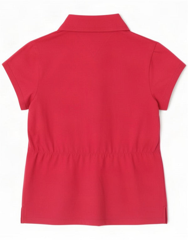 Damska koszulka polo Tommy Hilfiger UK 12 Medium Pink Cotton